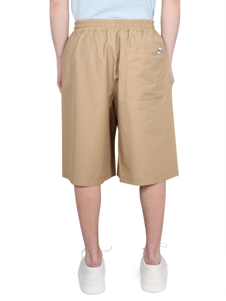 MAISON KITSUNÉ Japanese-Inspired Bermuda Shorts for Men