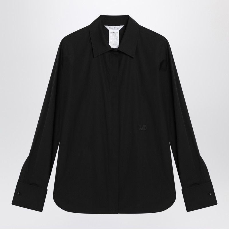 MAX MARA Classic Stretch Cotton Shirt with Logo