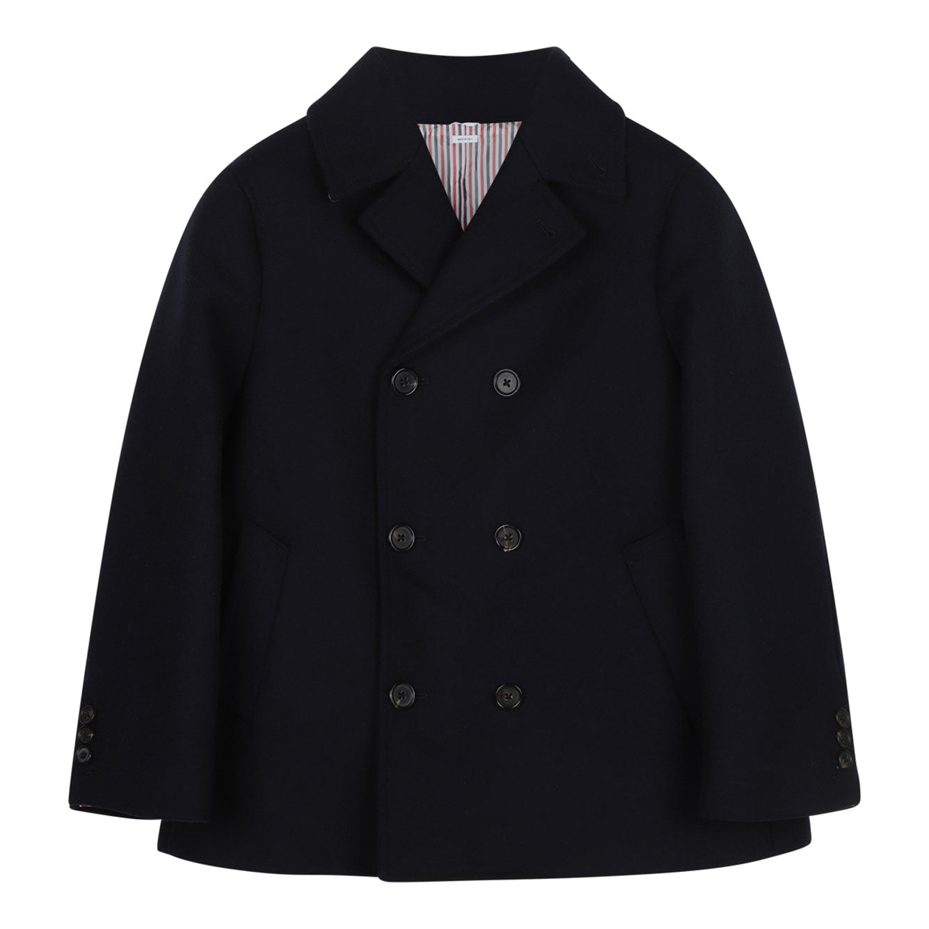 THOM BROWNE Mini Virgin Wool Jacket for Boys