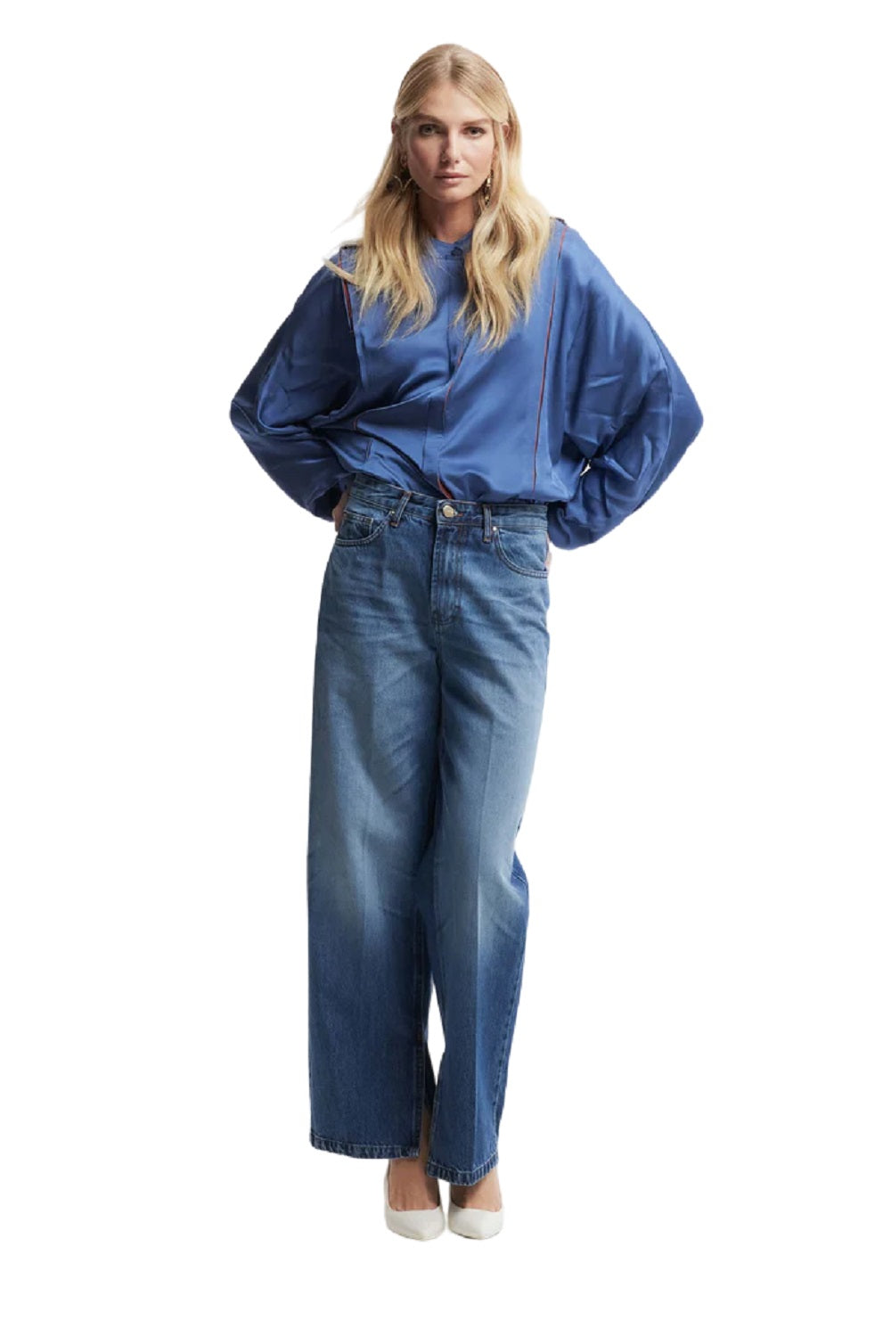 KOCCA Contemporary Wide Leg Straight Cut Jeans for Women