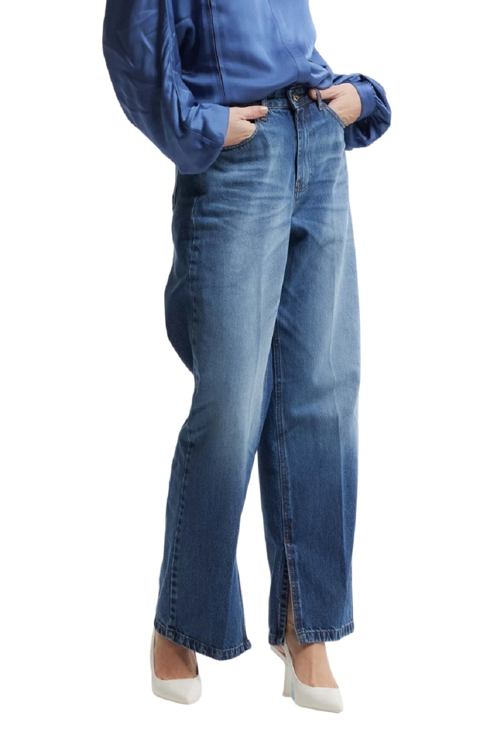 KOCCA Contemporary Wide Leg Straight Cut Jeans for Women