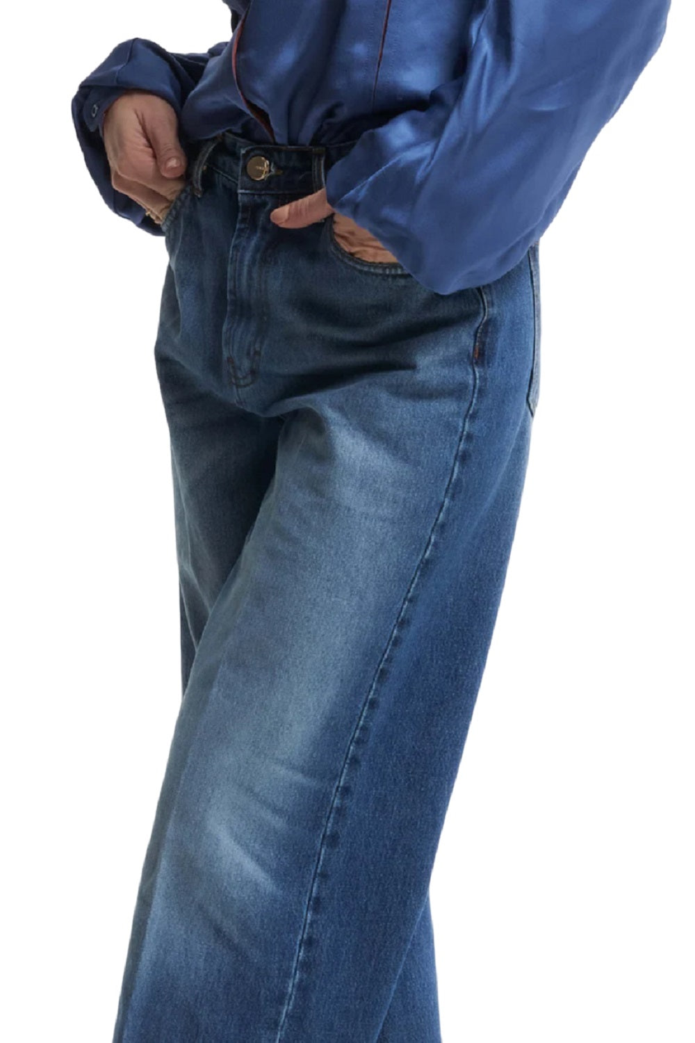 KOCCA Contemporary Wide Leg Straight Cut Jeans for Women