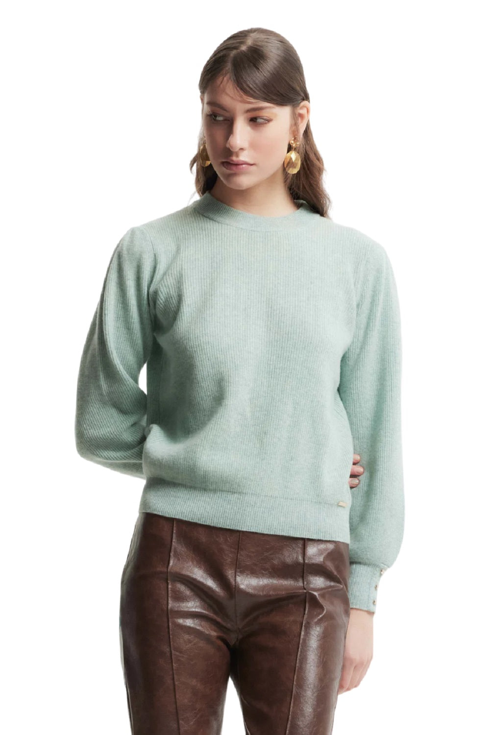 KOCCA Elegant Bishop Sleeve Pullover for Women