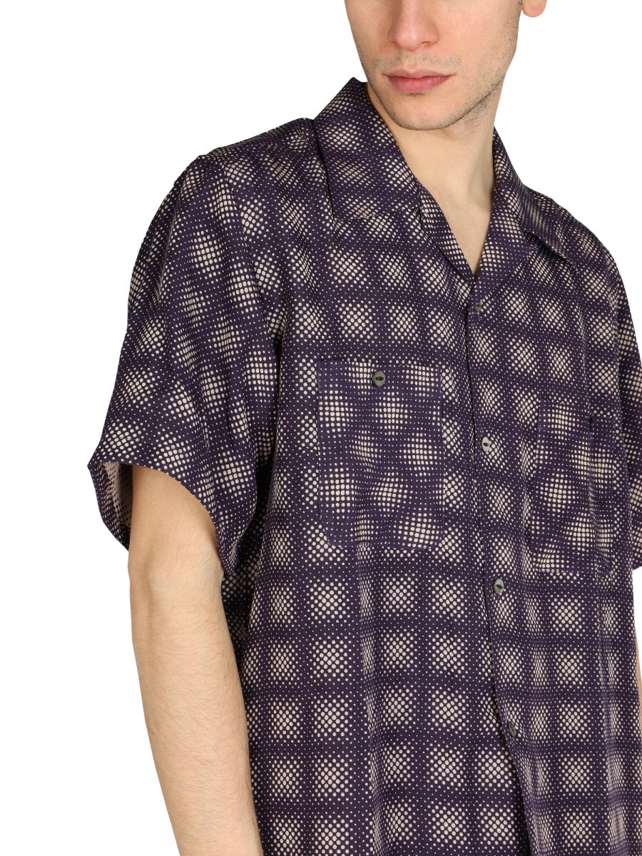NEEDLES Check Print Bowling Collar Shirt