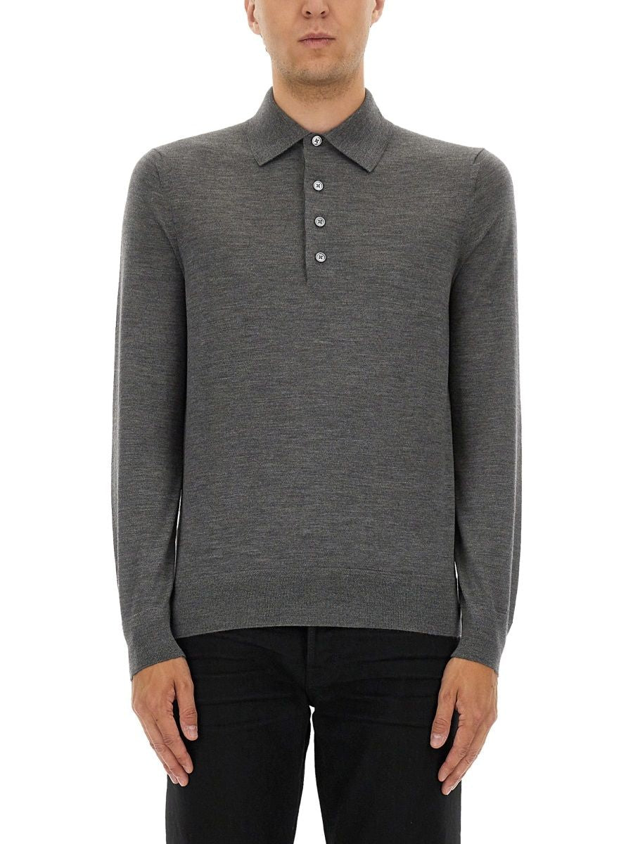 TOM FORD Men's Wool Polo Shirt - FW25 Collection