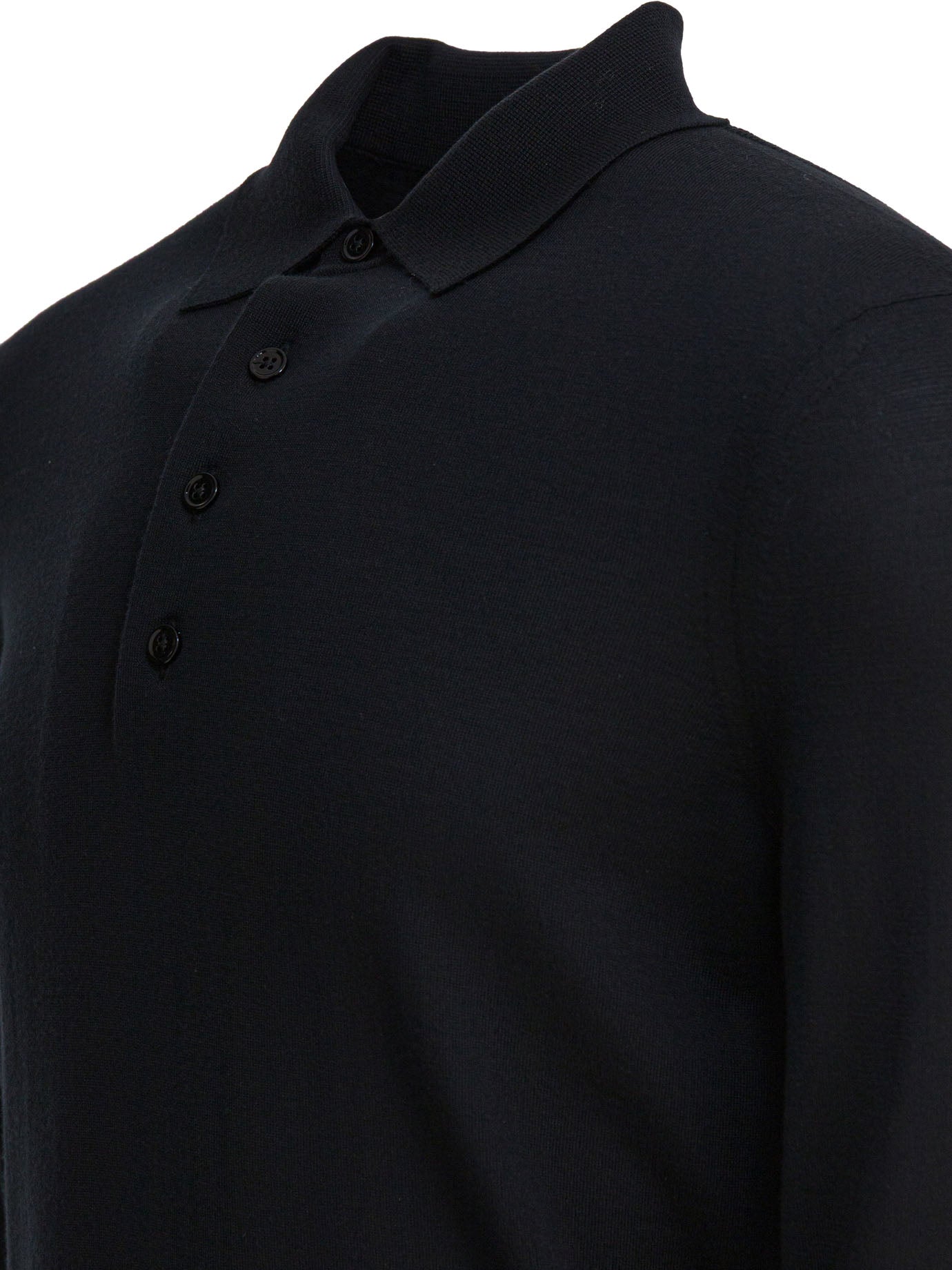 TOM FORD Fine Gauge Pure Wool Long Sleeve Polo Shirt for Men