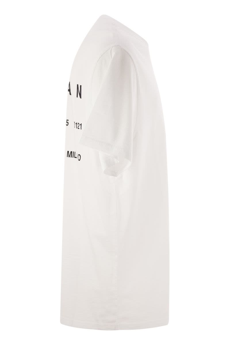 HOGAN Unisex Boxy Fit Crew-Neck T-Shirt with Logo Print