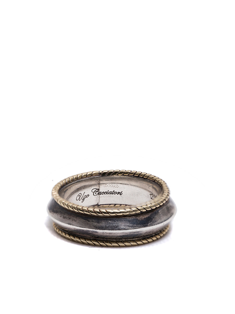 UGO CACCIATORI Edge Band Ring for Men