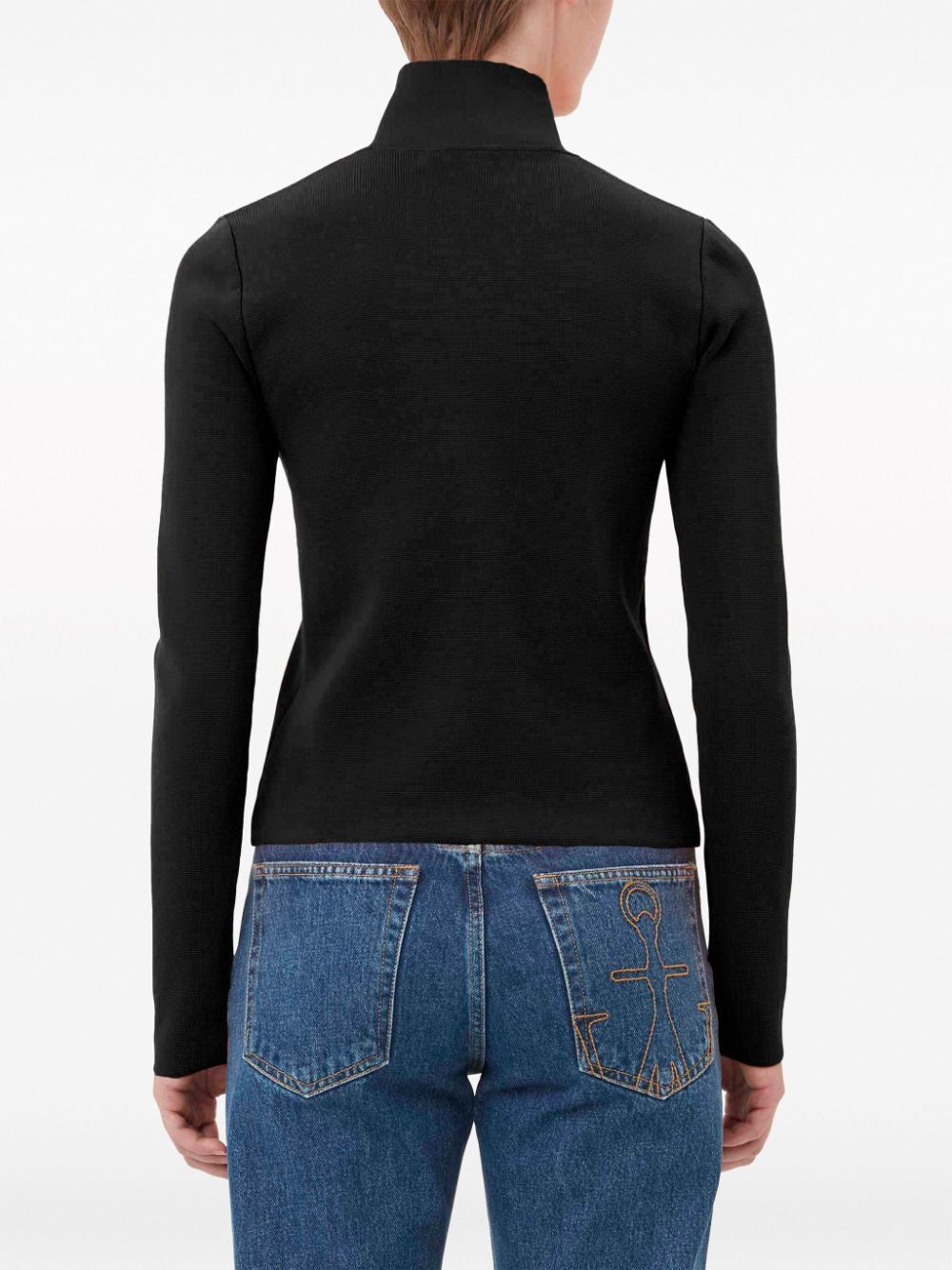 JW ANDERSON Fitted Zip-Up Cardigan with Long Sleeves