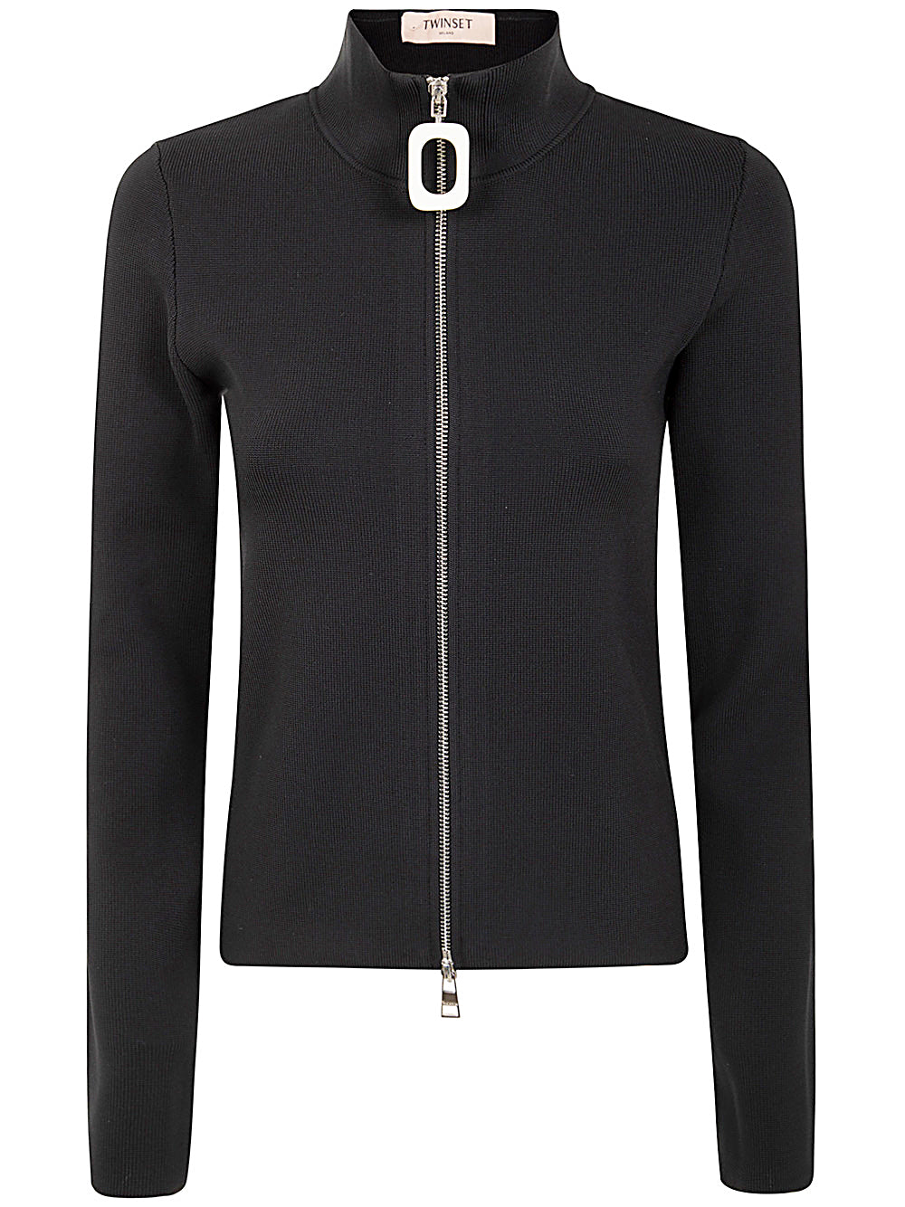 JW ANDERSON Fitted Zip-Up Cardigan with Long Sleeves