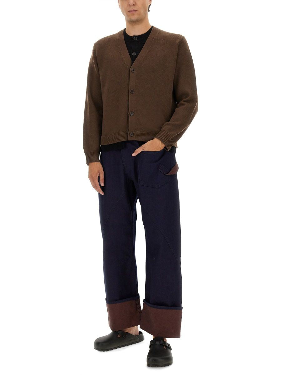 JW ANDERSON Layered Wool Blend Cardigan