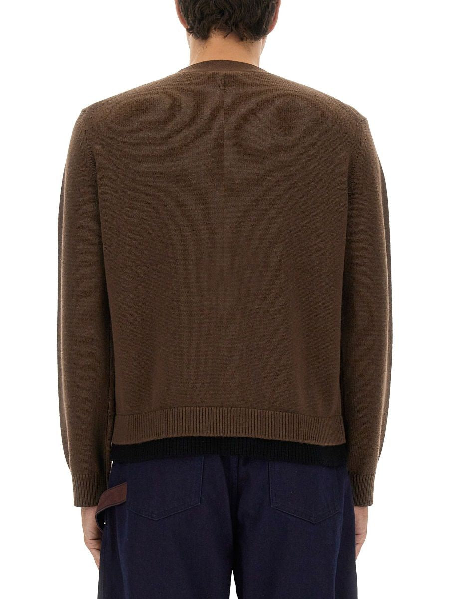 JW ANDERSON Layered Wool Blend Cardigan