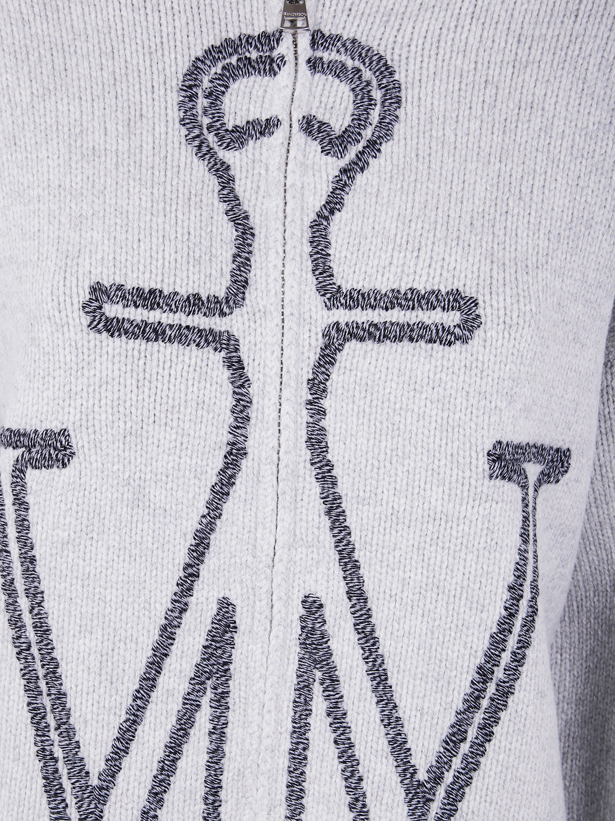 JW ANDERSON Anchor Embroidered Zipped Hoodie