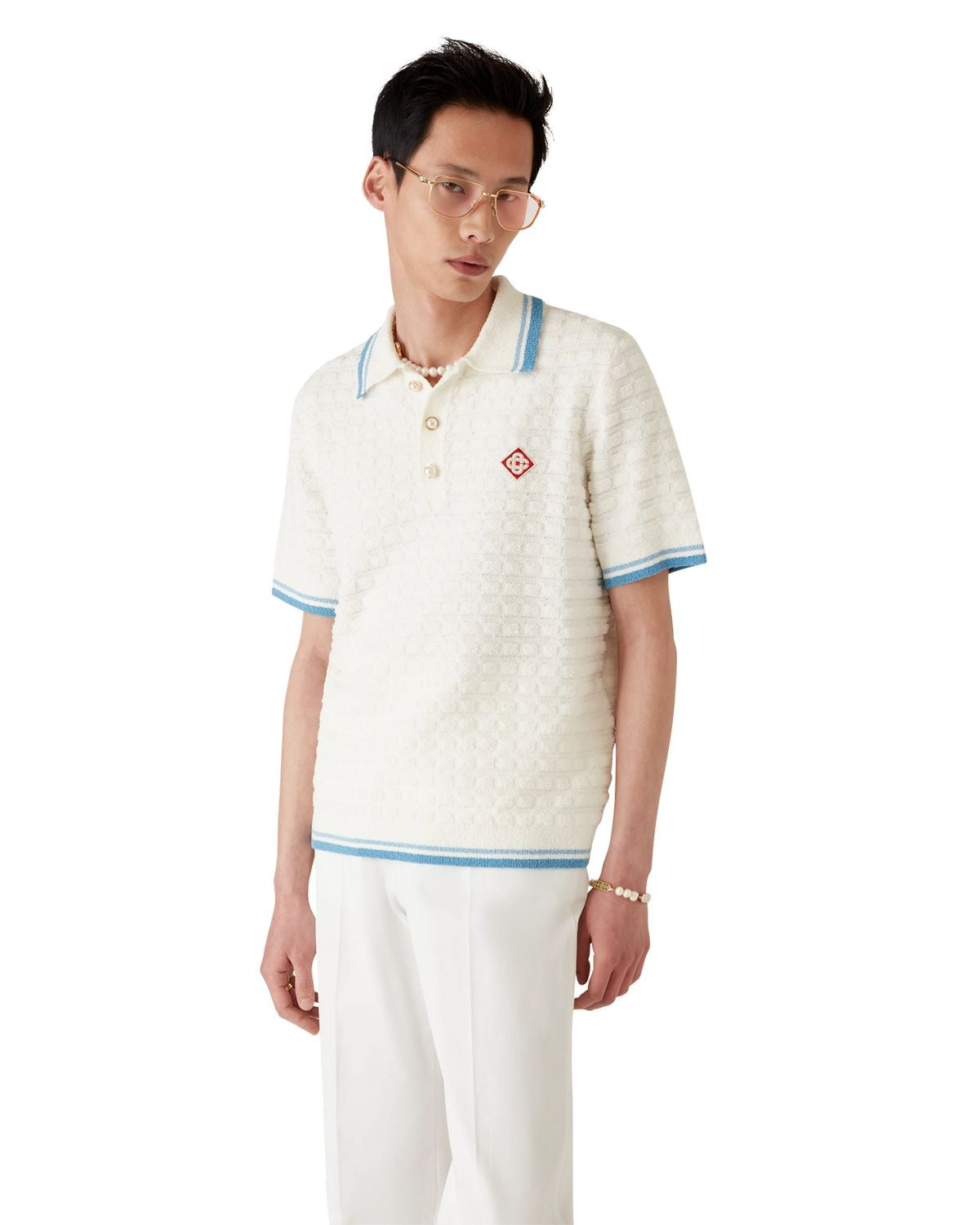 CASABLANCA Boucle Loop Polo Shirt - FW25 Edition