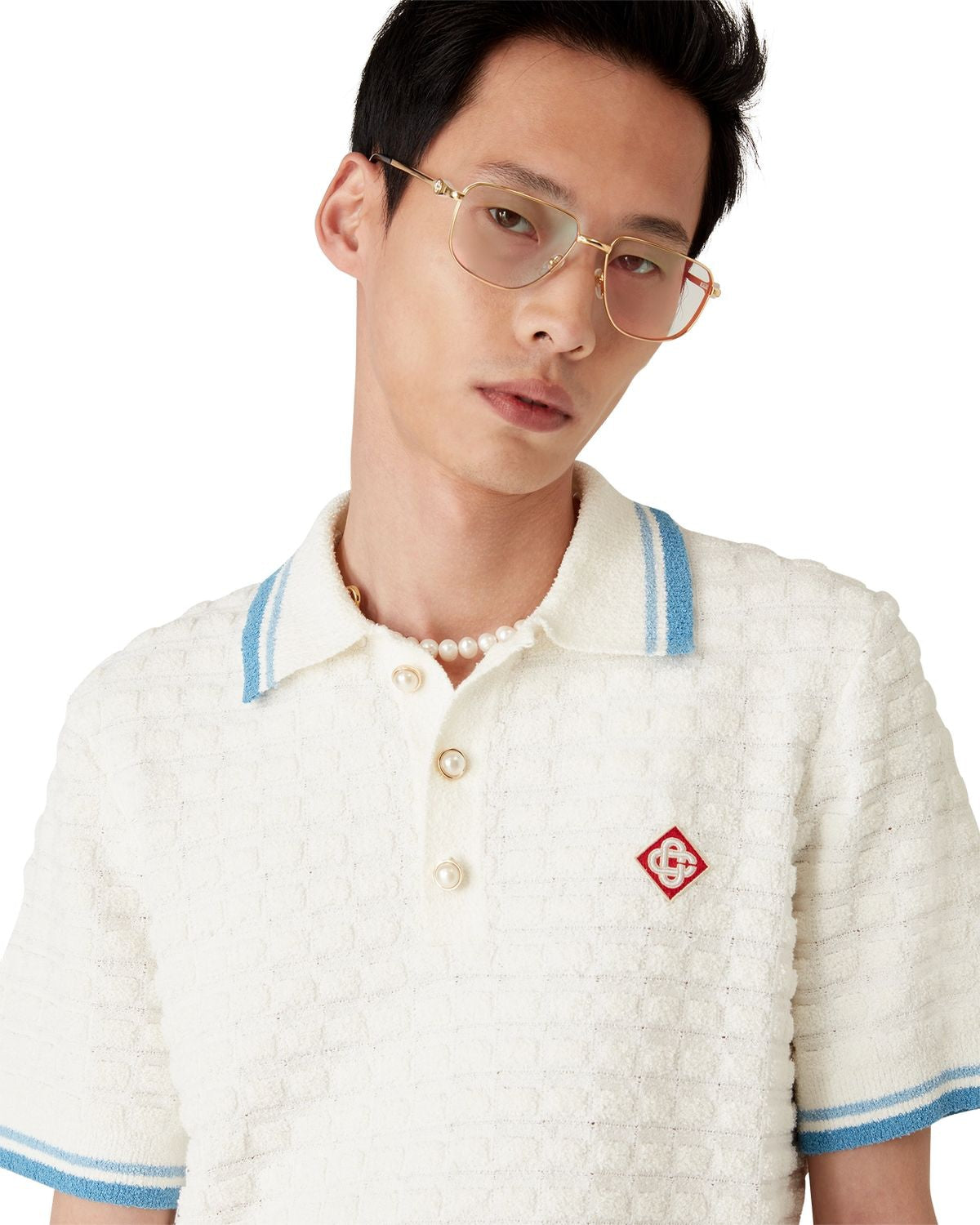 CASABLANCA Boucle Loop Polo Shirt - FW25 Edition