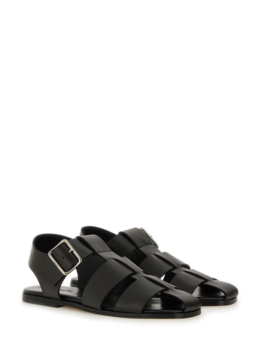 AEYDE Sleek Leather Sandals for Women