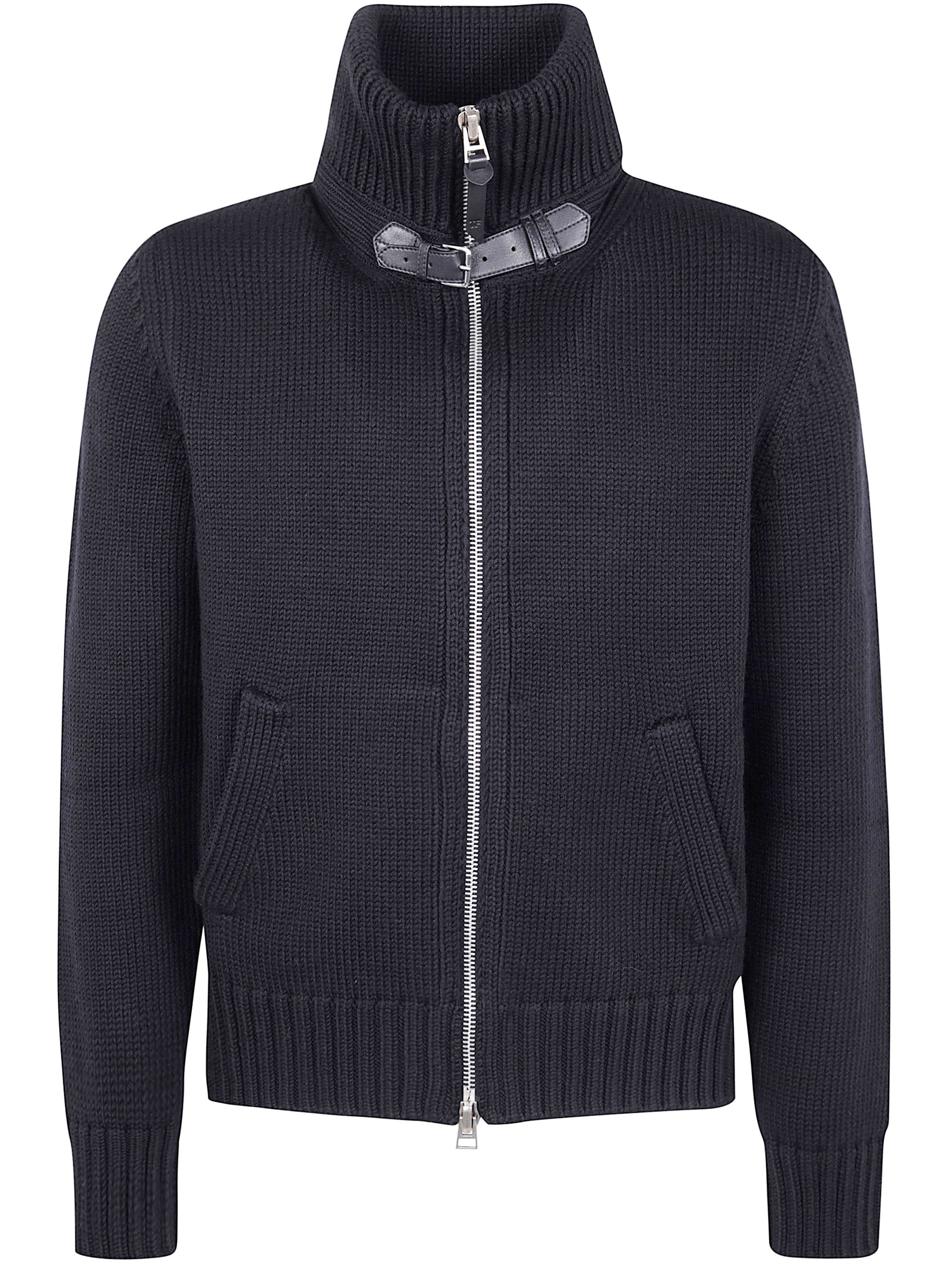 TOM FORD Men's Zip Through Merino Wool Cardigan
