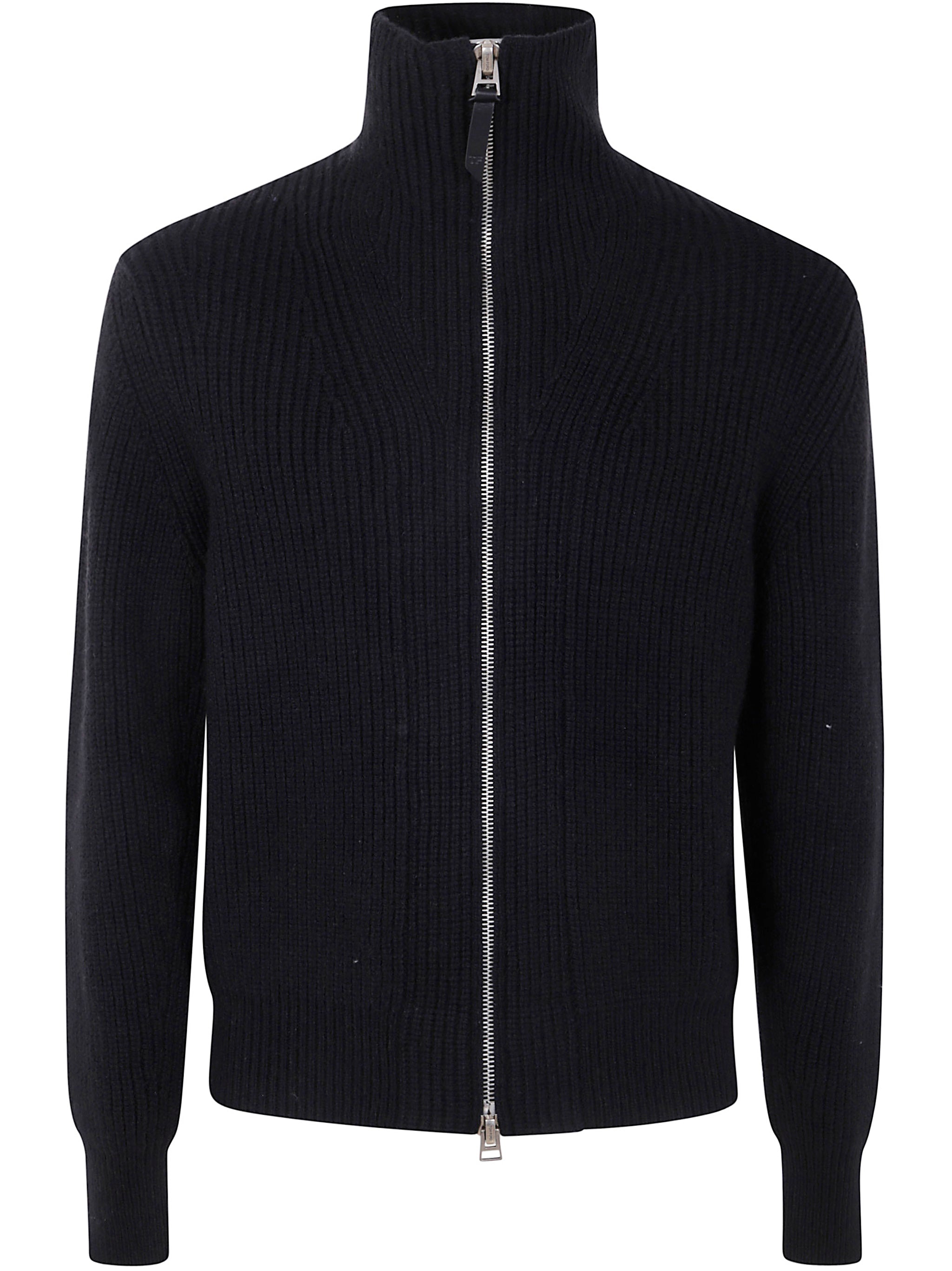 TOM FORD Men's Wool Mohair High Neck Zip-Up Cardigan - Size 50
