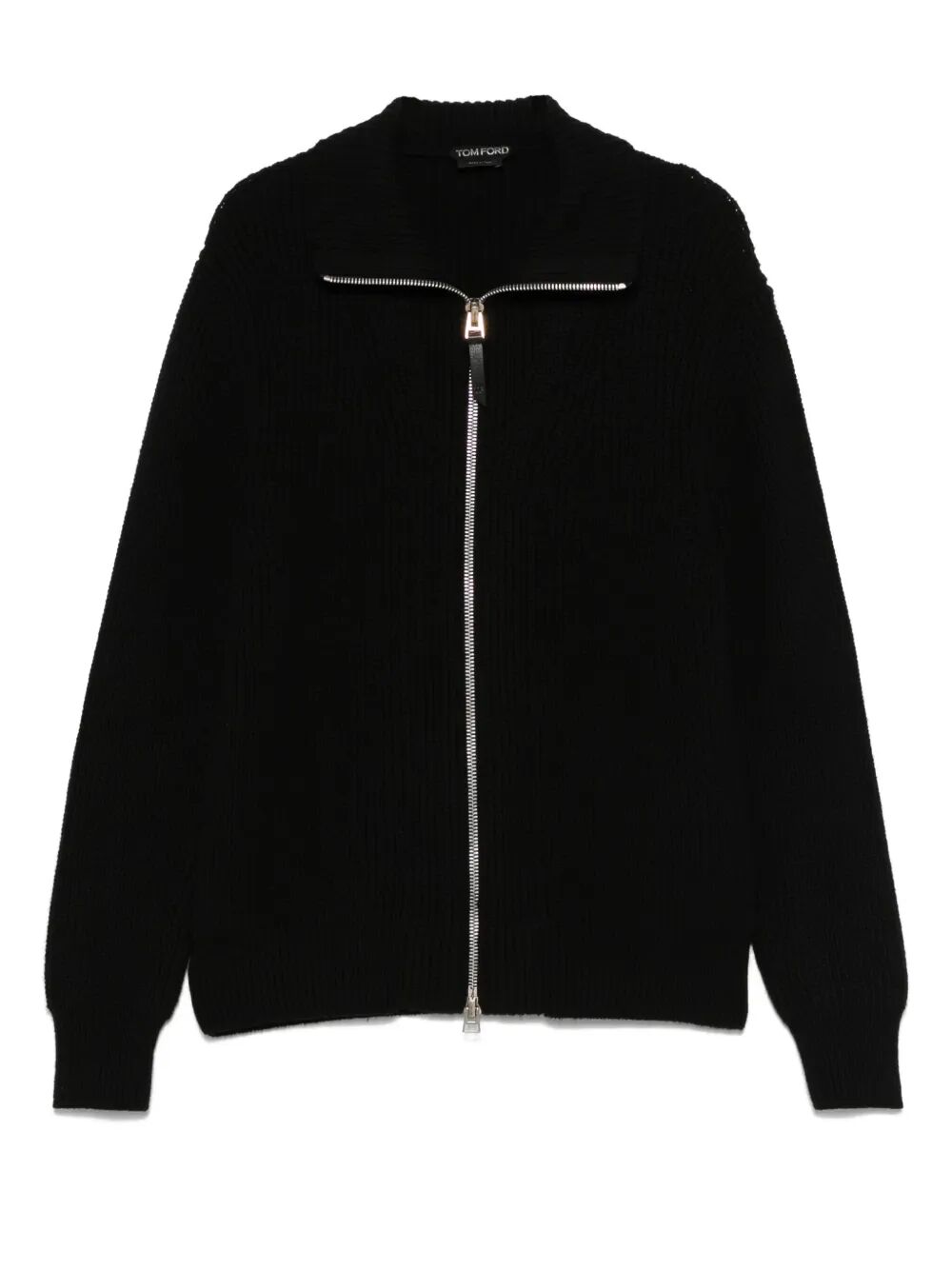 TOM FORD Men's Wool Mohair High Neck Zip-Up Cardigan - Size 50