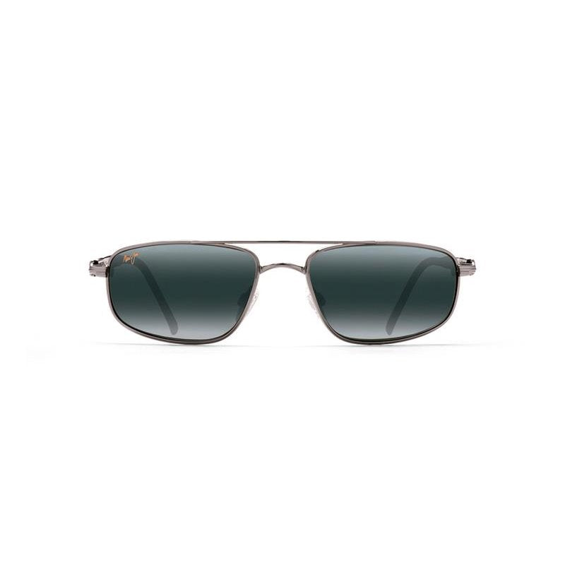 MAUI JIM Sleek Gunmetal Aviator Sunglasses for Men