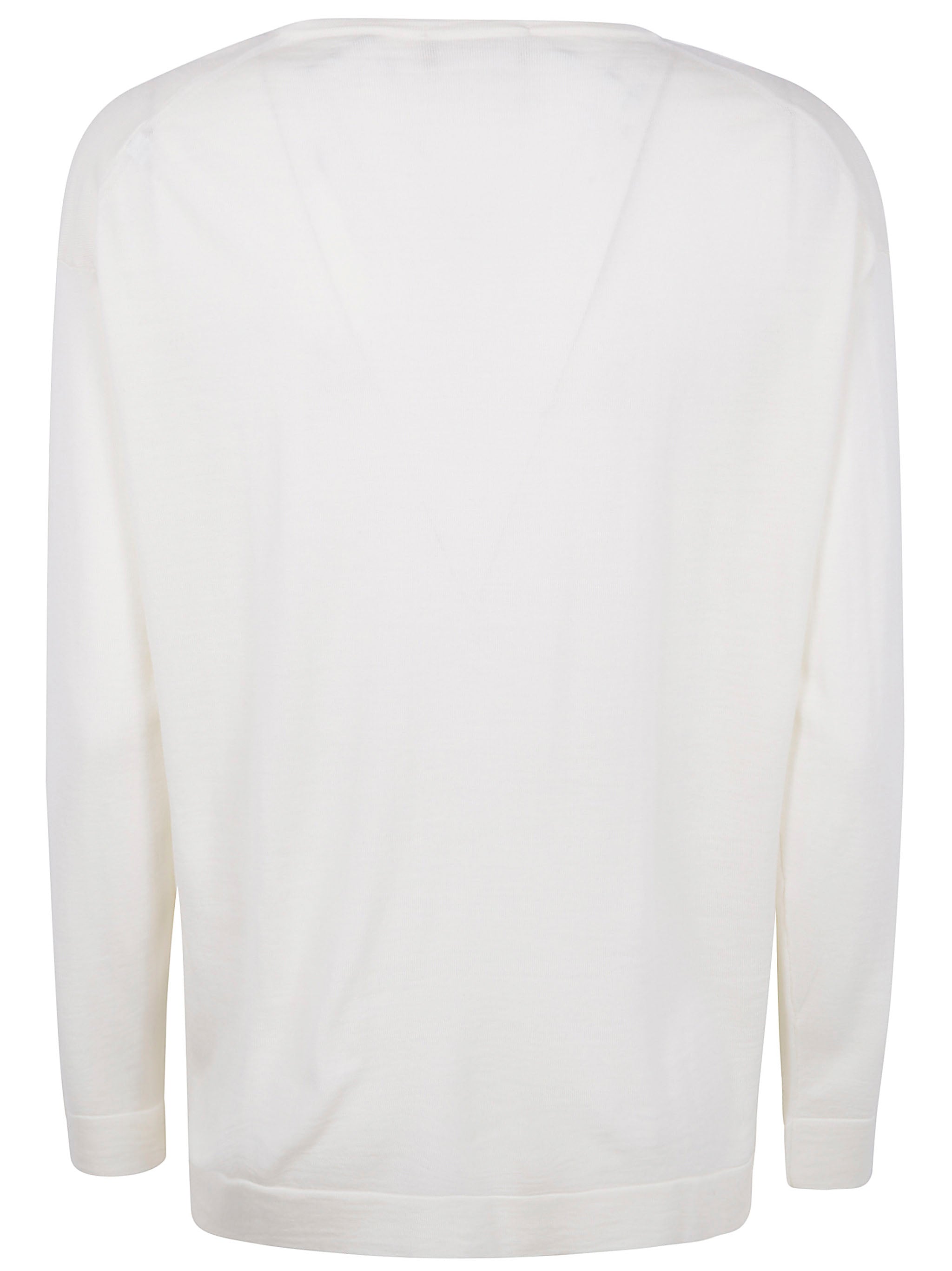 DRUMOHR Long Sleeve V-Neck Extrafine Sweater for Women