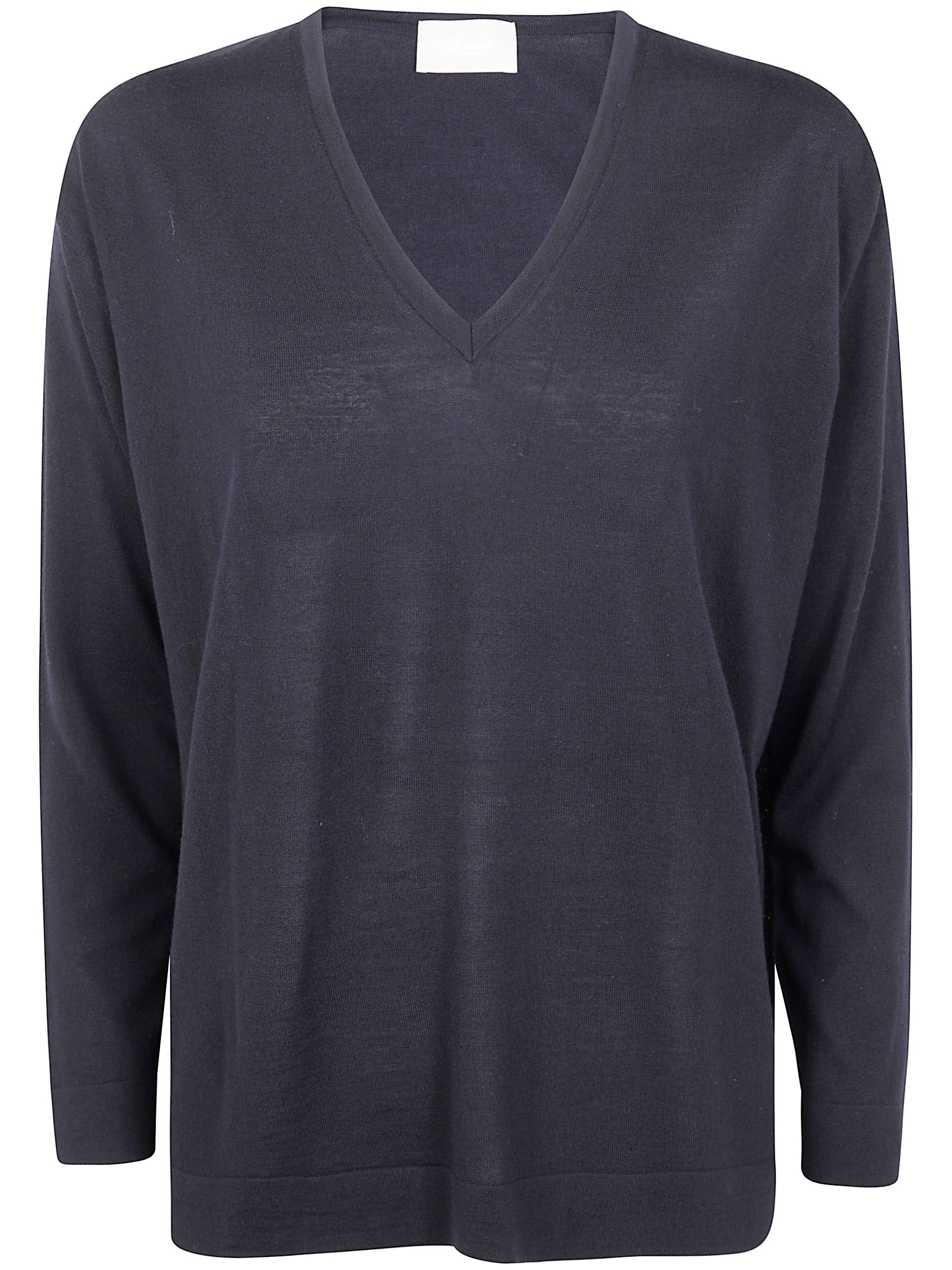 DRUMOHR Long Sleeve V-Neck Extrafine Sweater