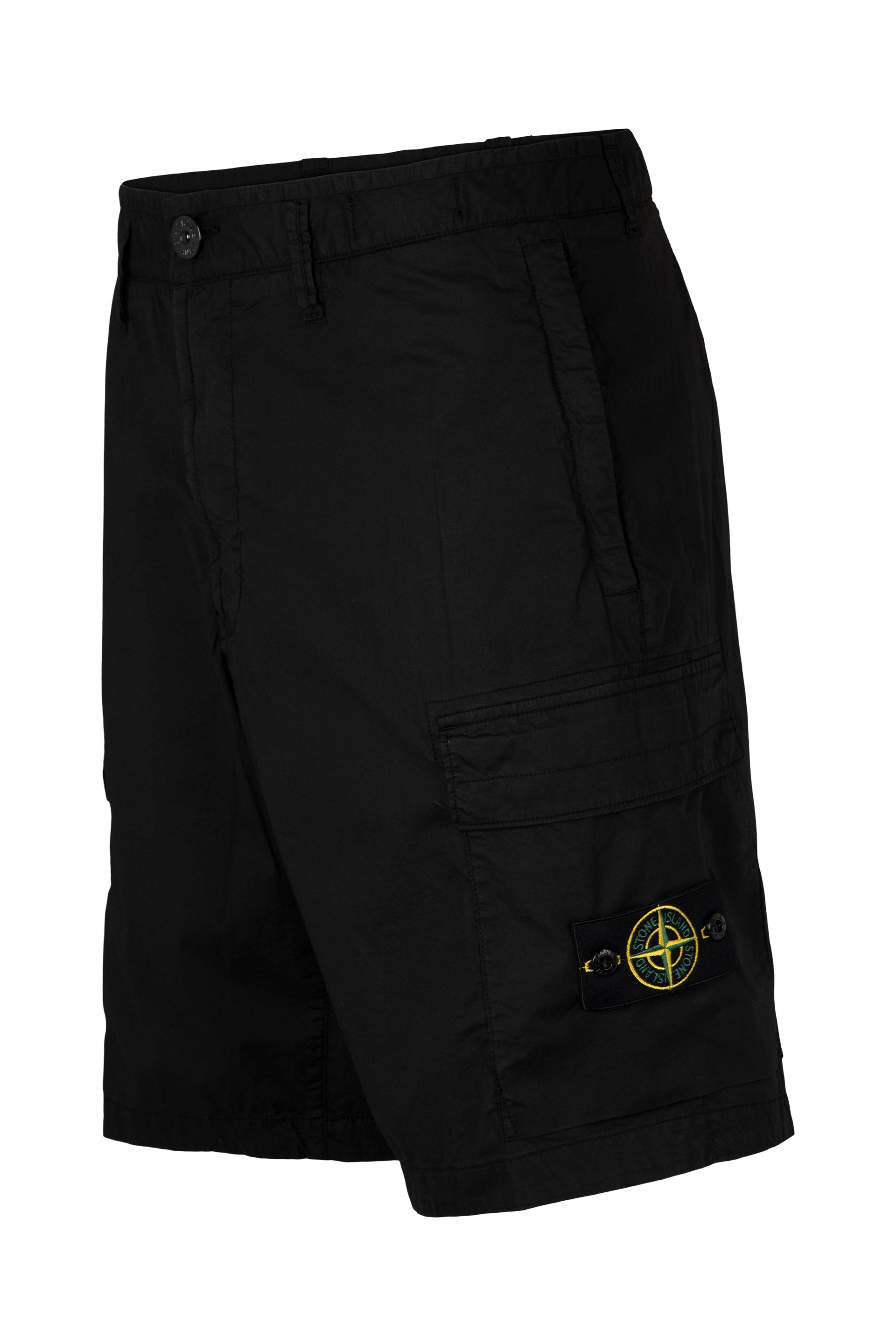 STONE ISLAND Men's Cotton Bermuda Shorts with Removable Logo Patch