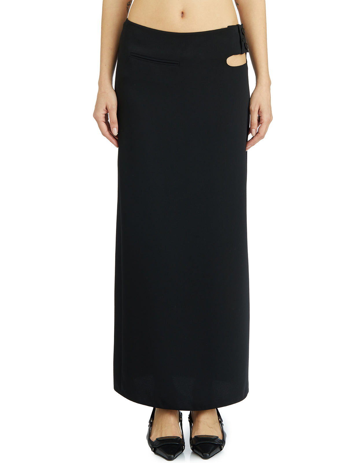 COURREGÈS Long Tech Loop Skirt - Size 38