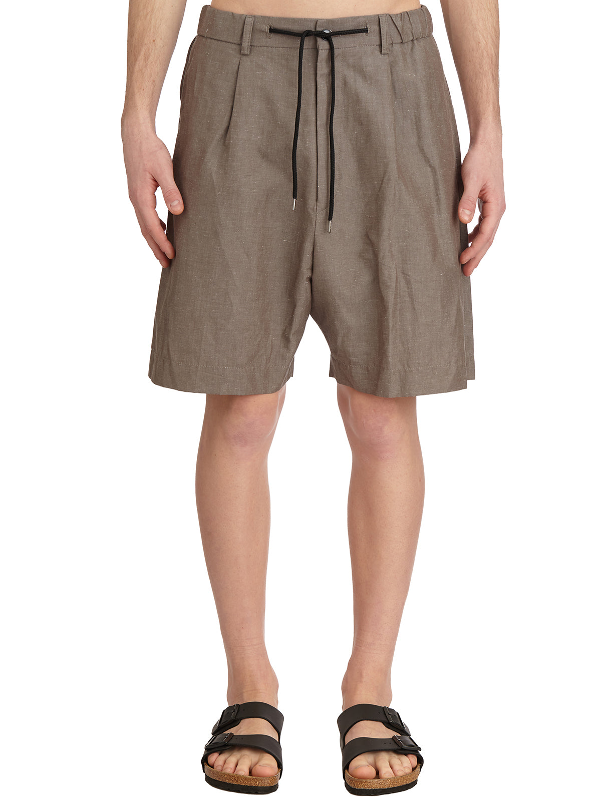 DANILO PAURA Men's Mini Cotton and Linen Bermuda Shorts - Size M