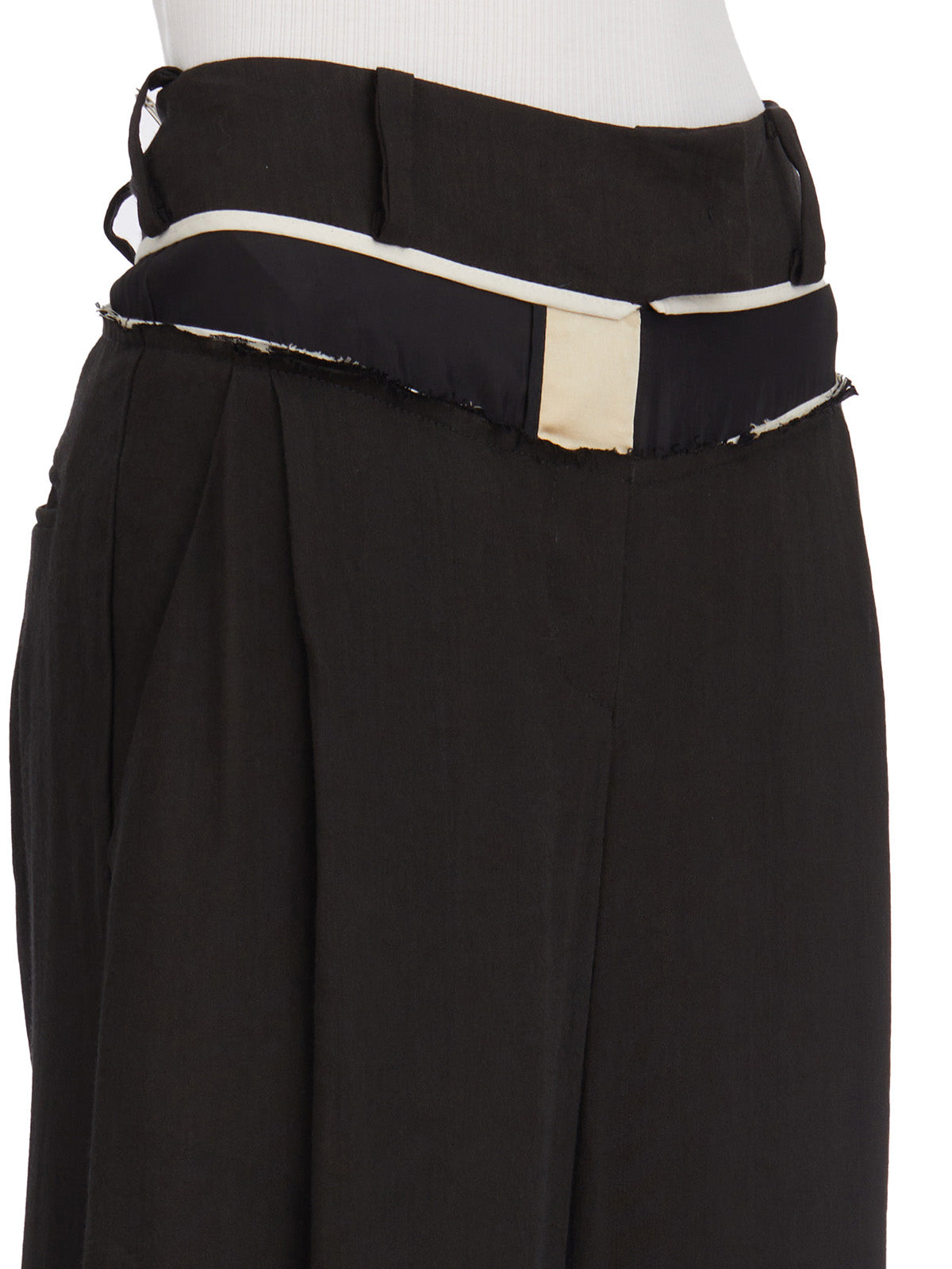 ALESSANDRA MARCHI Wide Leg Ramie Trousers - Size 40