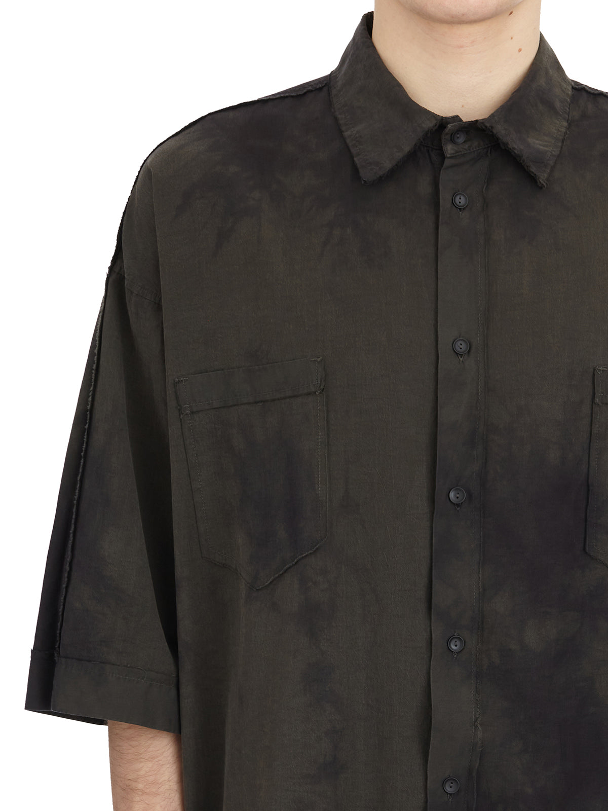 ANDREA YA'AQOV Men's Mini Shirt with Mezze Sleeves - Size M