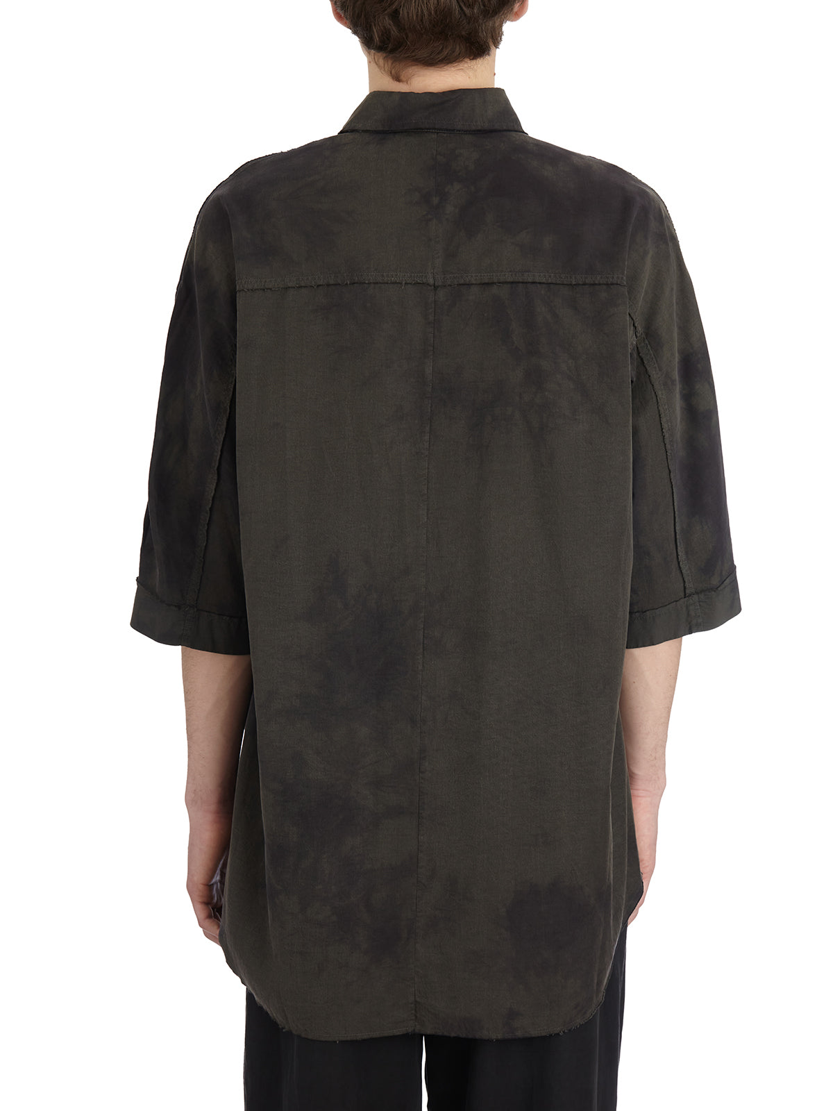 ANDREA YA'AQOV Men's Mini Shirt with Mezze Sleeves - Size M