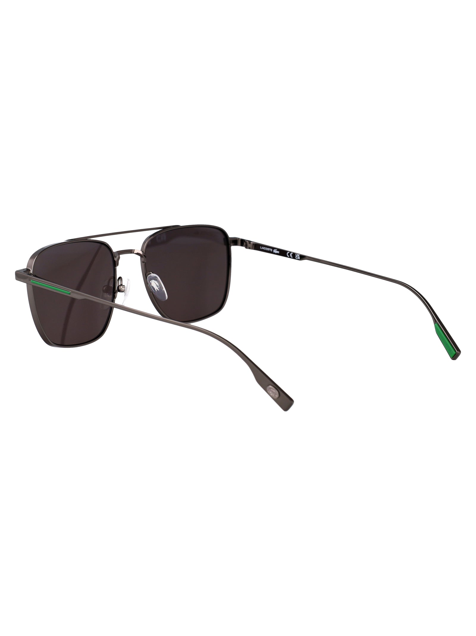 LACOSTE Sleek Gunmetal Metal Sunglasses for Men