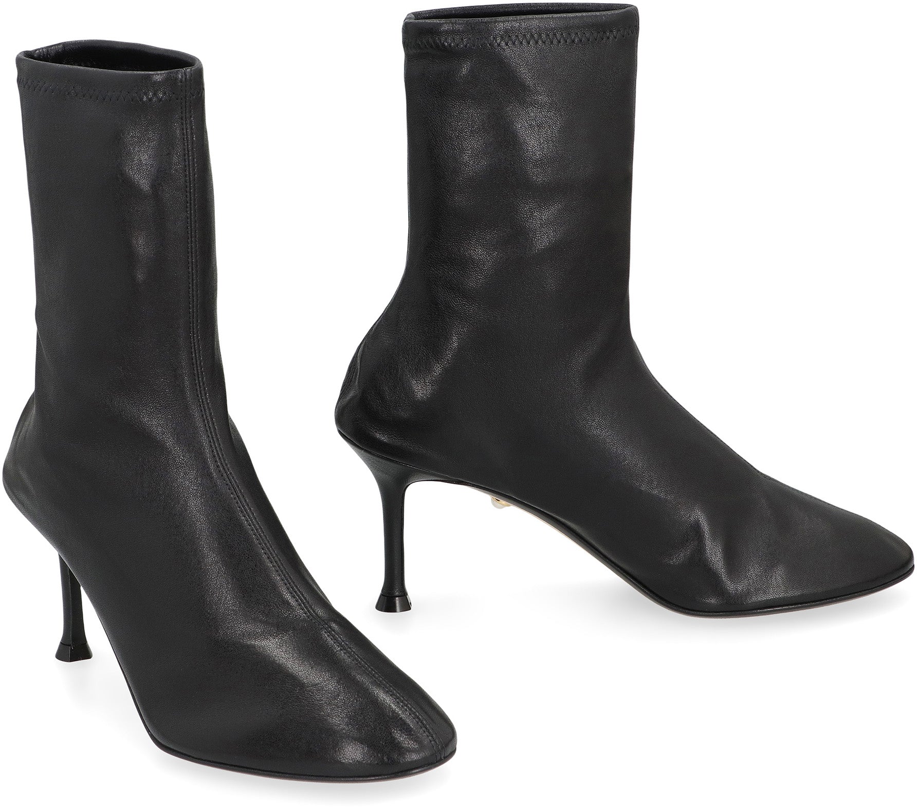 ALEVI Leather Ankle Boots for Women - Round Toe Design