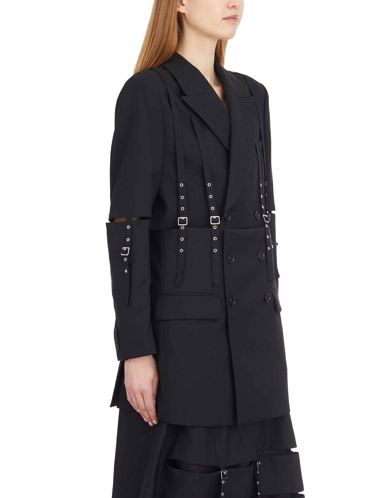 COMME DES GARÇONS Wool Jacket with Shoulder Splits in Size S