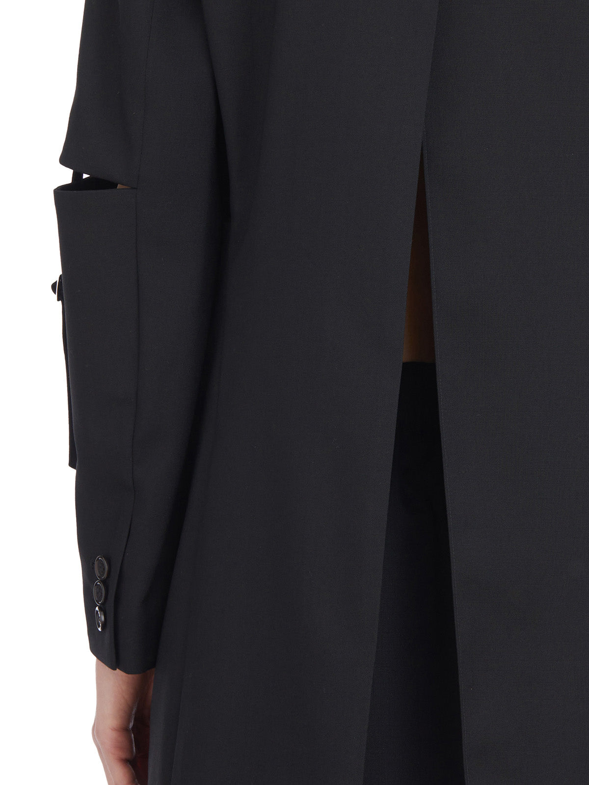 COMME DES GARÇONS Wool Jacket with Shoulder Splits in Size S