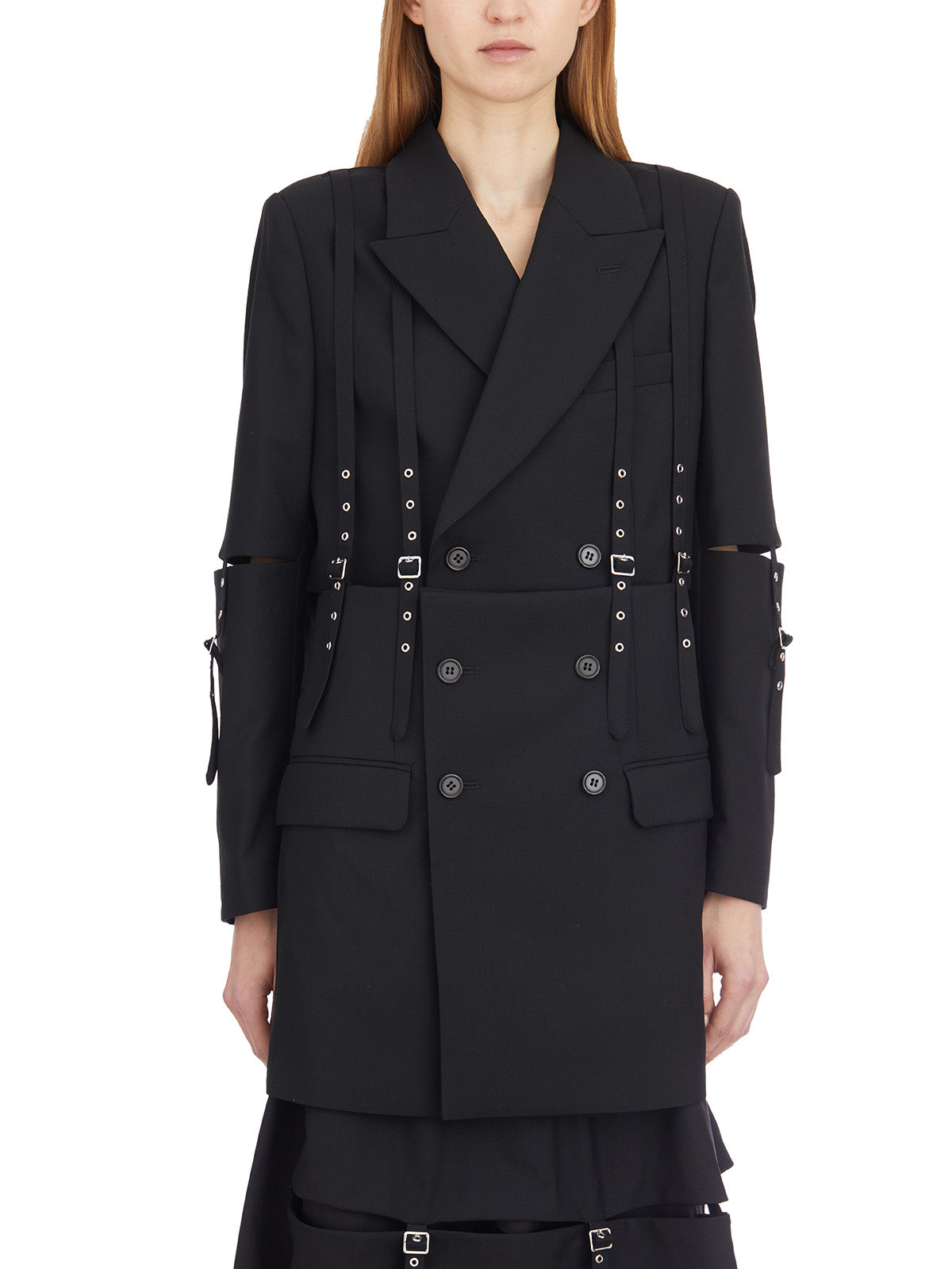 COMME DES GARÇONS Wool Jacket with Shoulder Splits in Size S