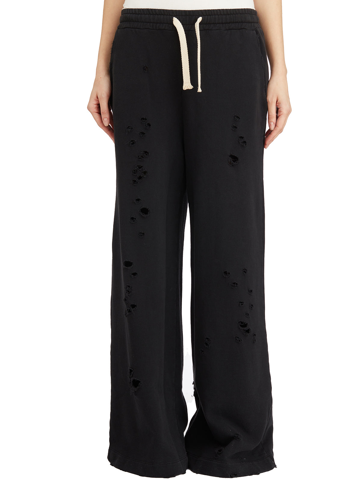 NOSTRASANTISSIMA Women's Ruffled Mini Sweatpants