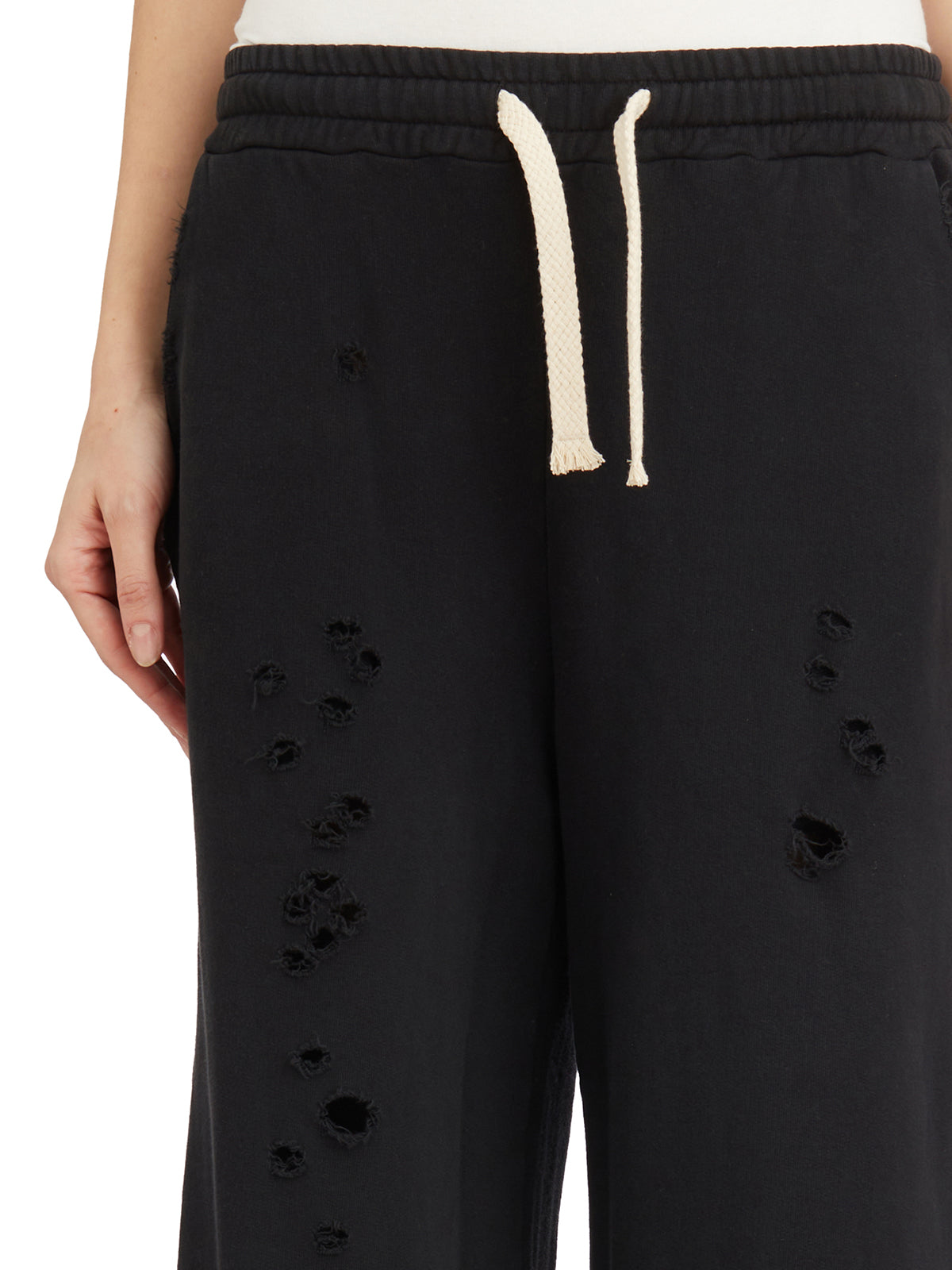 NOSTRASANTISSIMA Women's Ruffled Mini Sweatpants