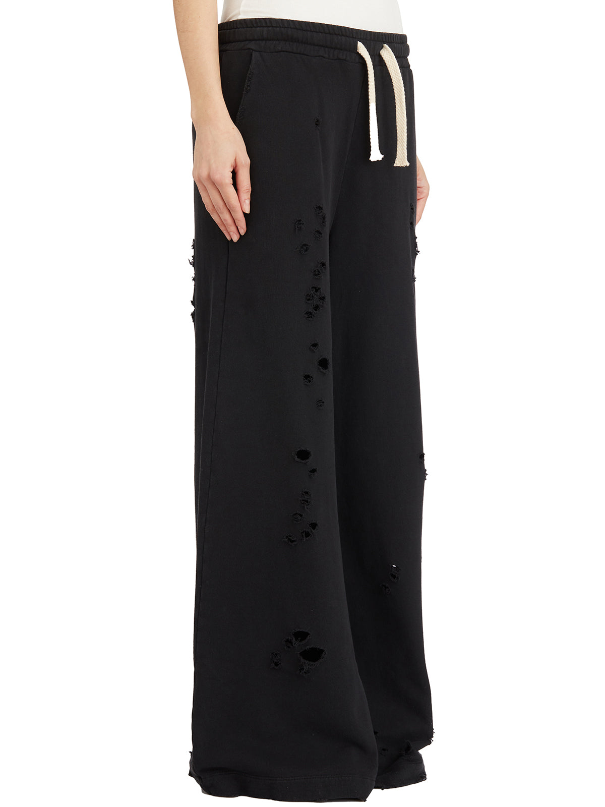 NOSTRASANTISSIMA Women's Ruffled Mini Sweatpants