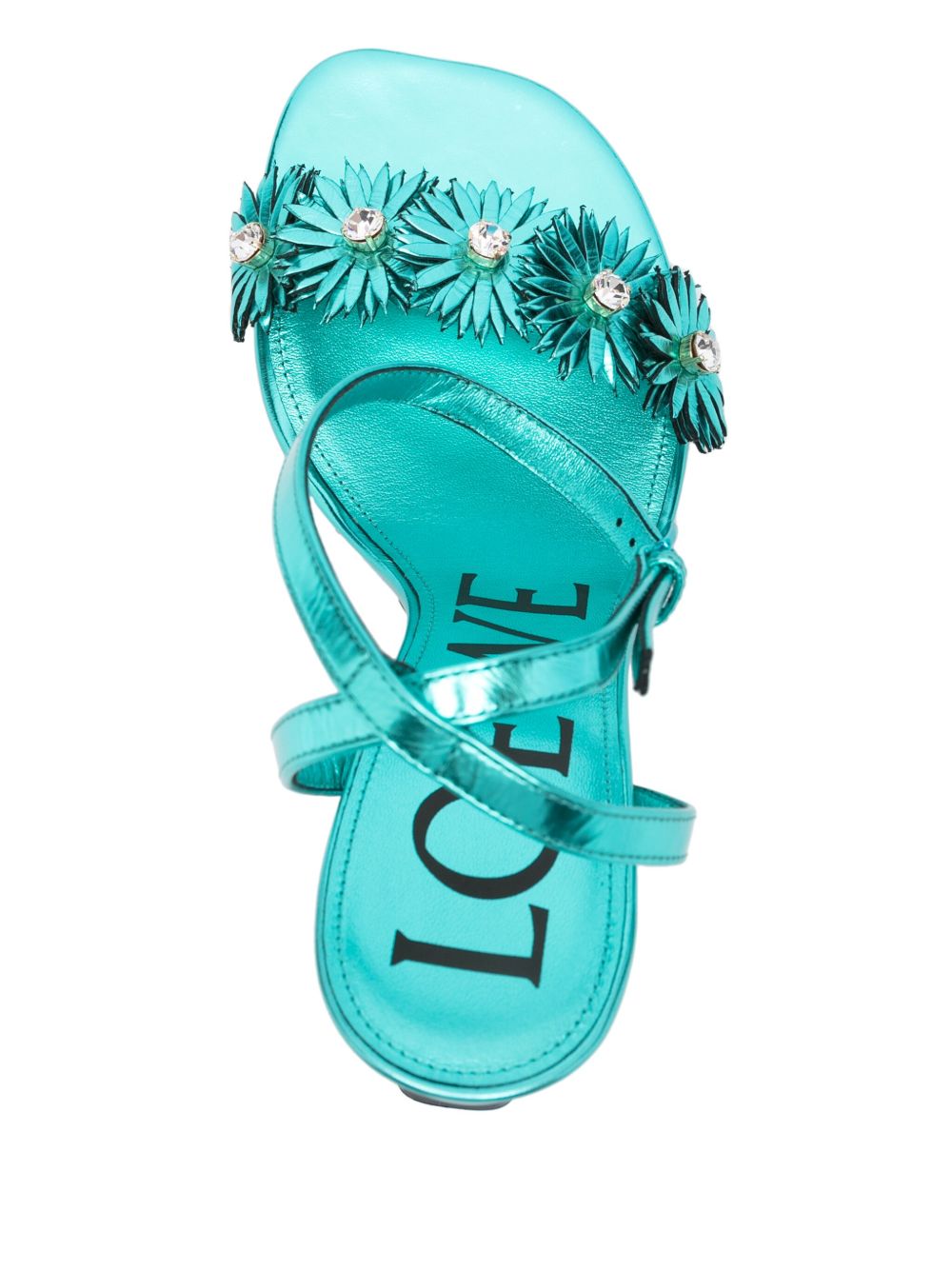 LOEWE Sculpted Heel Flower Sandals 100MM