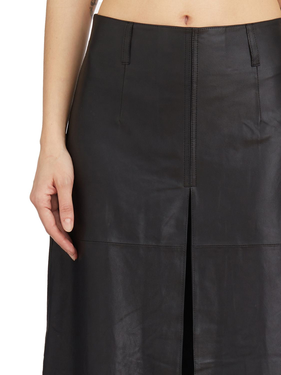 VANDERWILT Leather Pants Skirt with Belt Loops - Size S