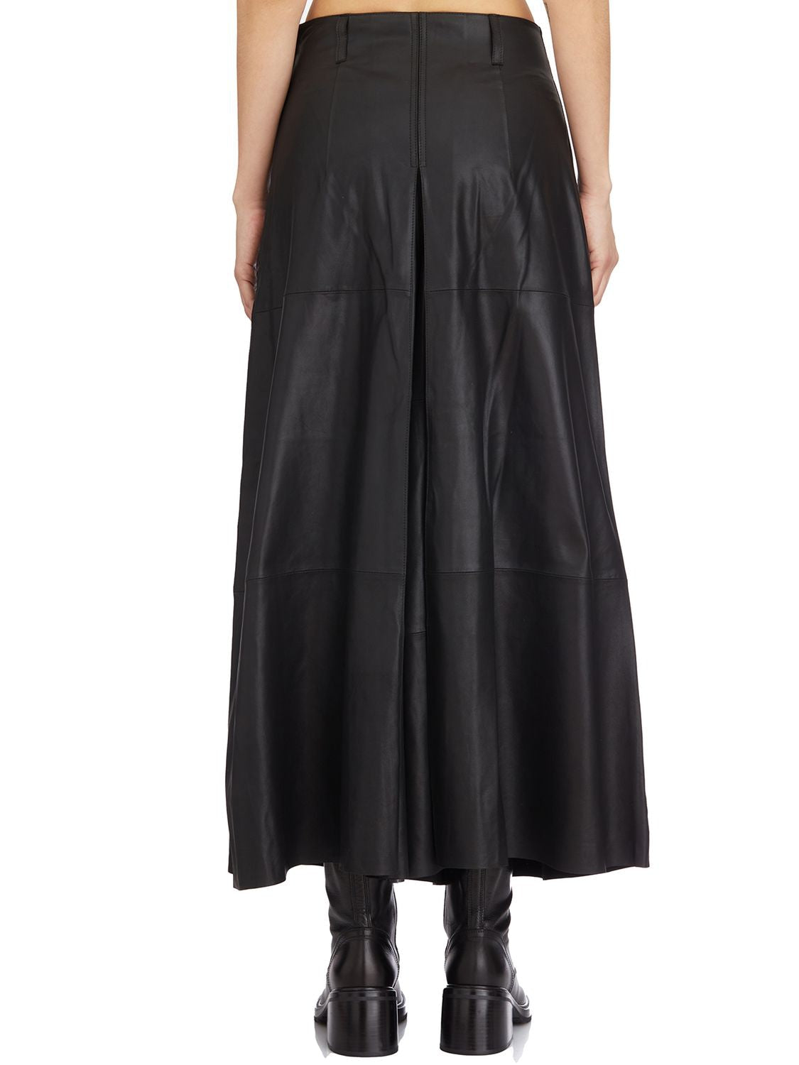 VANDERWILT Leather Pants Skirt with Belt Loops - Size S