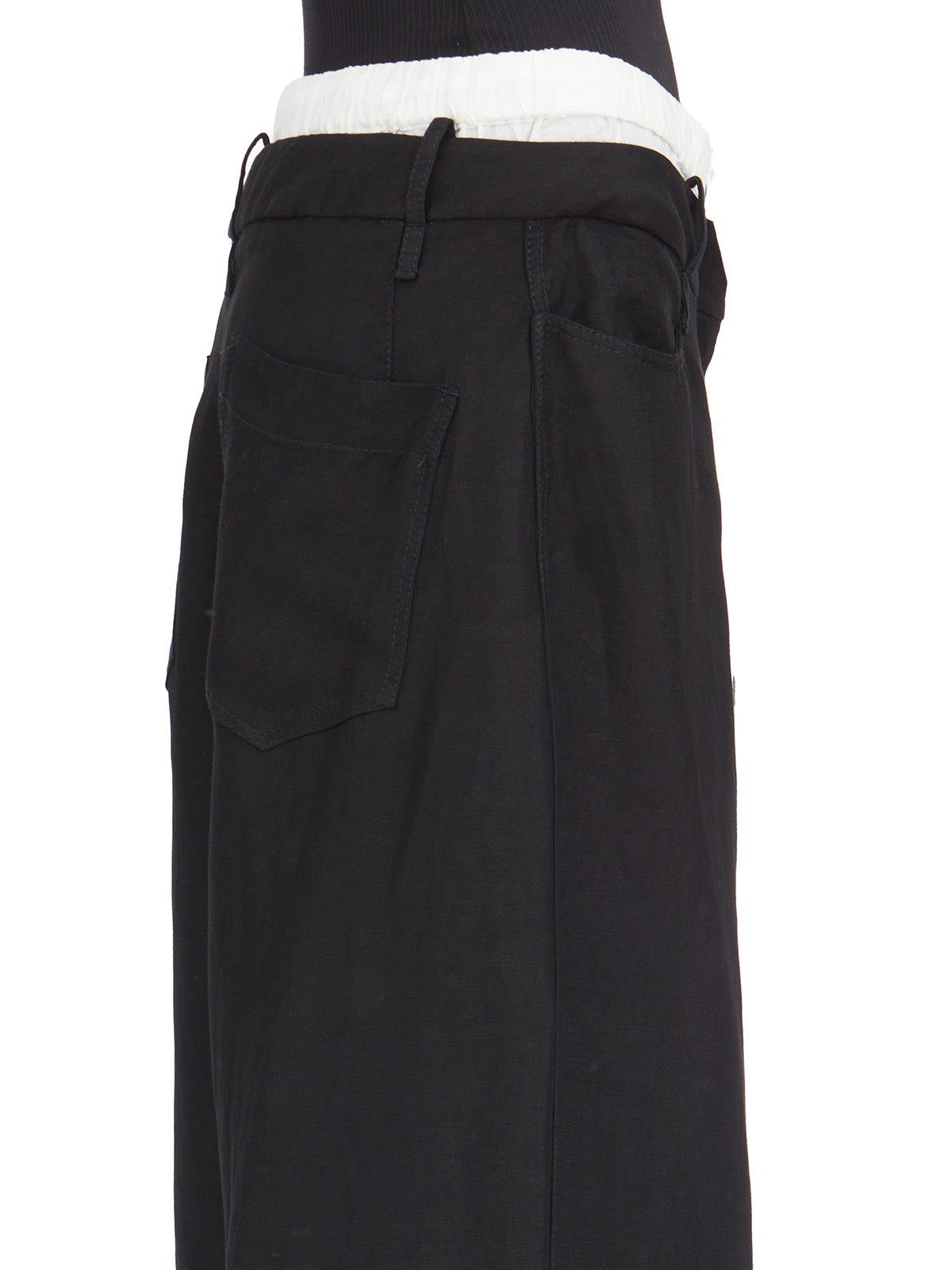 MASNADA Oversized Viscose and Linen Trousers - Size 40