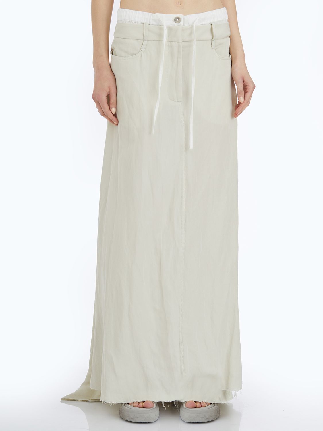 MASNADA Viscose and Linen Skirt - Size 40