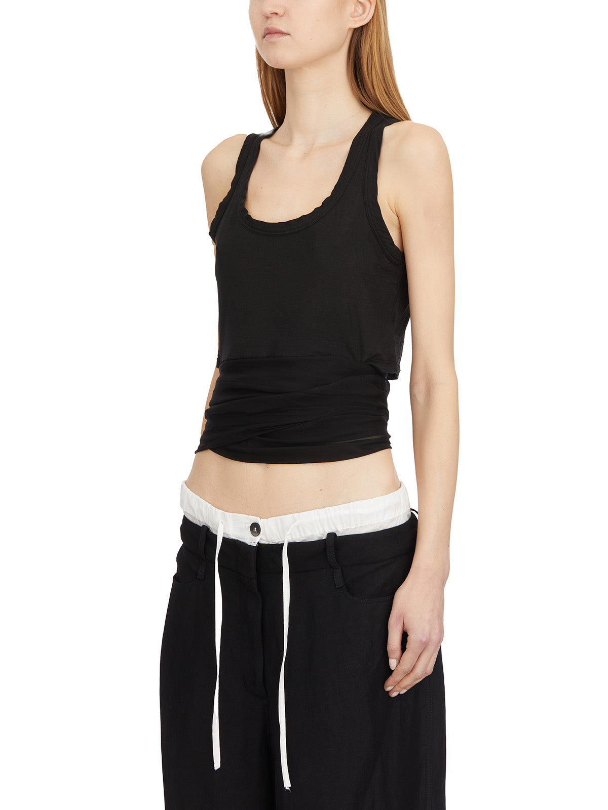 MASNADA Crop Tank Top with Silk Applications - Women's Size 40