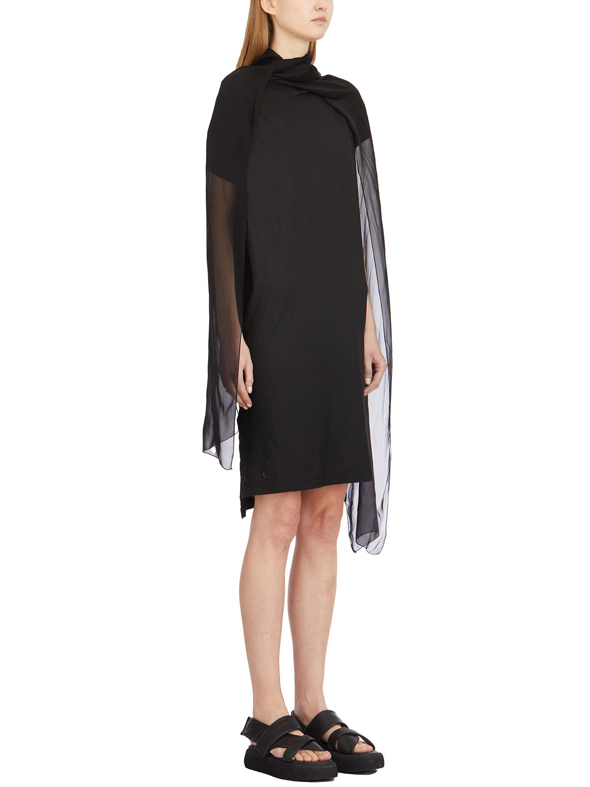 MASNADA Short Sleeve Mini Dress with Silk Scarf – Size 40