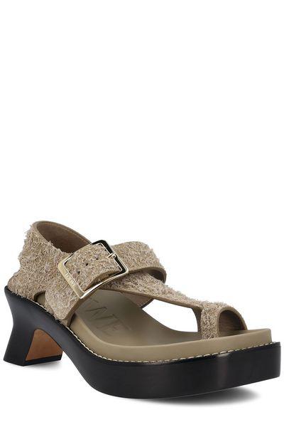 LOEWE 70MM Ease Brushed Suede Sandals