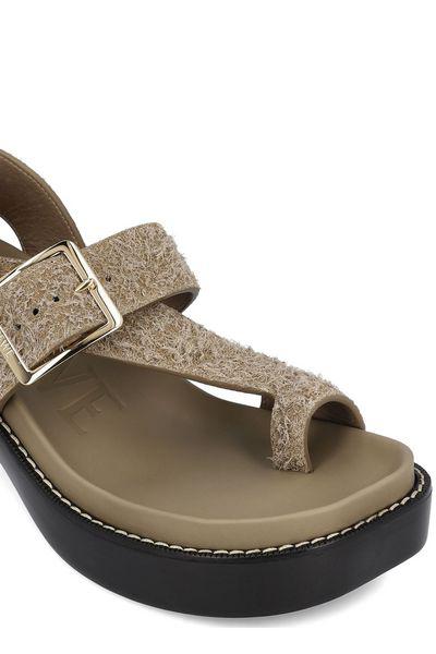 LOEWE Sculpted Heel Sandals with Buckle-Strap Fastening
