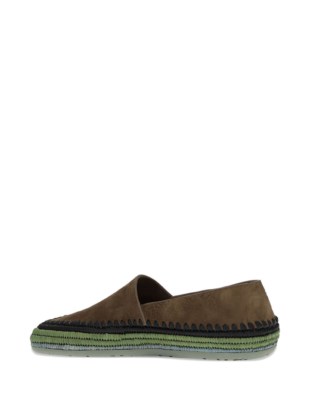 LOEWE Handcrafted Suede Espadrilles with Asymmetric Toe